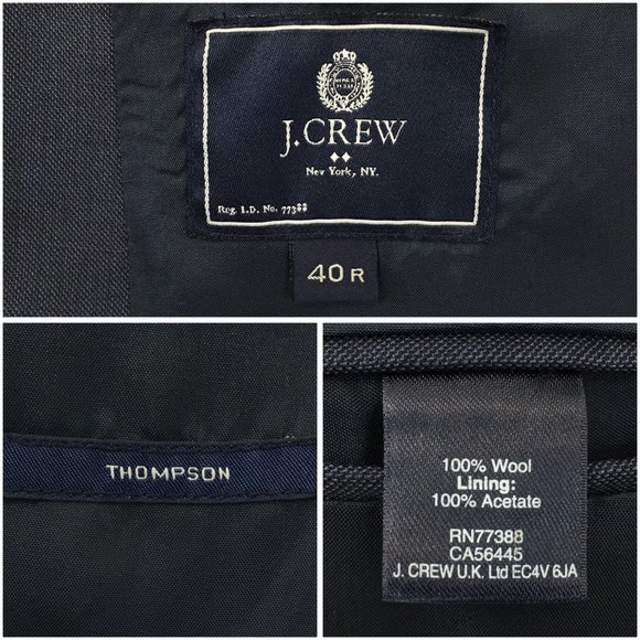 J Crew Mens Blazer Sport Coat Two‎ Button Casual Jacket Size 40R Wool Suits - Picture 8 of 13